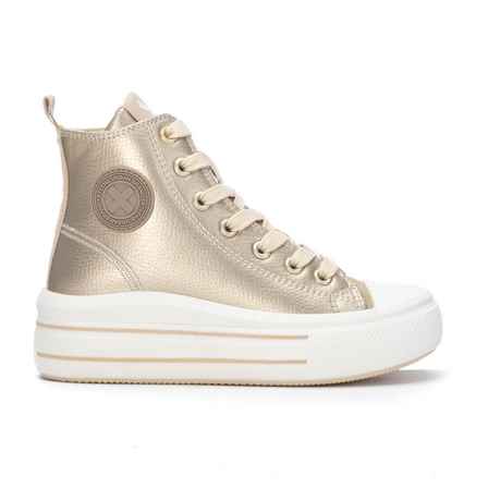 BASKETS MONTANTES DOREE FILLE XTI