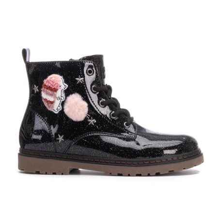 BOTTINES VERNIS NOIR PAILLETEE XTI KIDS